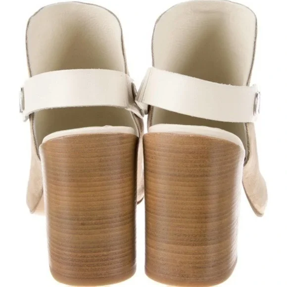 New Rag & Bone Stucco Suede Leigh Beige Open Toe Sandals New in box size 8 Sandals